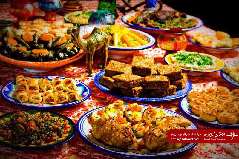 غذاهای نمایش گذاشته شده در فستیوال غذای تور دبی